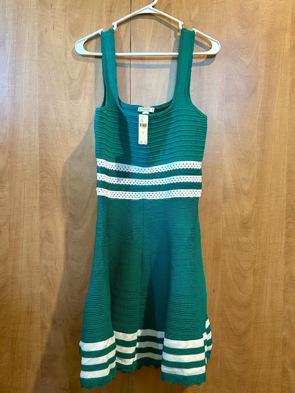 Maeve Green Knit Fit-and-Flare Dress – NWT – Size M